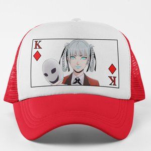 NEW Kakegurui Kirari Momobami Foam Trucker Mesh Snapback Hat 2TONE: RED WHITE